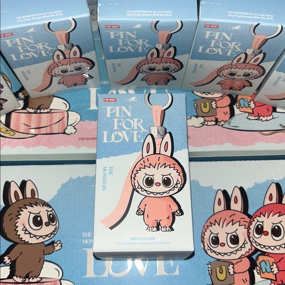 POP MART Other - Blind Box New V4 THE MONSTERS LABUBU PIN FOR LOVE SERIES VINYL PLUSH PENDANT